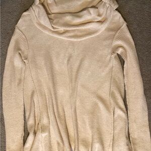 Free People Womens Sweater Sz M Beige